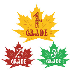 stickers in the shape of maple leaves primary school. 