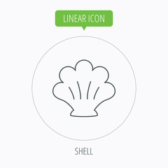 Sea shell icon. Seashell sign.