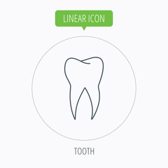 Tooth icon. Dental stomatology sign.