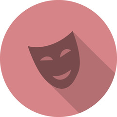 smiling mask in flat shadow