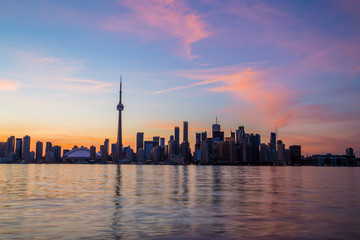 Naklejka premium Toronto Colorful Sunset
