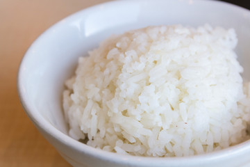 Rice in a bowl.