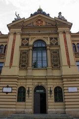 Fototapeta premium Kraków, zabytkowy budynek Uniwersytetu Ekonomicznego.