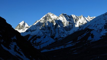 Obraz premium Scenery on the way to Cho La mountain pass