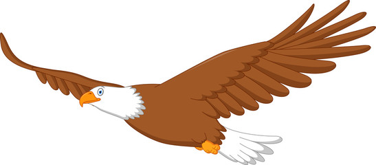 Fototapeta premium Eagle cartoon flying