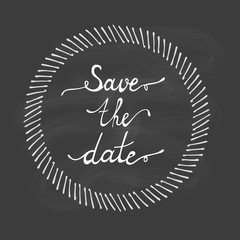 Save the date hand lettering