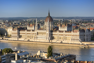 Fototapeta na wymiar Hungarian Parliament Building, Budapest, Hungary