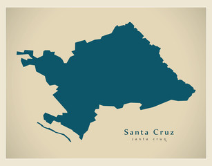 Modern Map - Santa Cruz AW