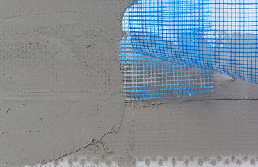 Facade insulation Layers detail - shallow focus