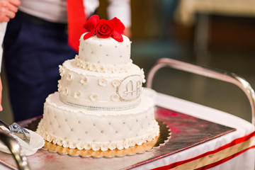 Obraz na płótnie Canvas White Wedding Cake
