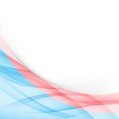 Blue and red modern folder border template