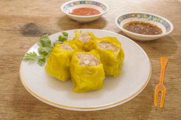 Chinese Steamed Dumpling or dim sum