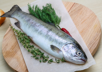 Raw trout