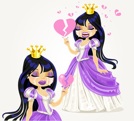 Crying gothic princess with a broken heart © Azuzl