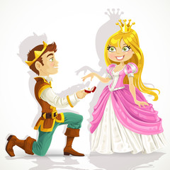Prince was on his knees asking the princess marriage