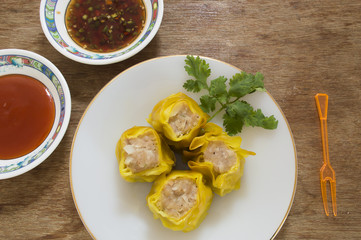Chinese Steamed Dumpling or dim sum