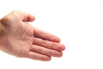 握手を求める手