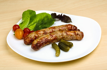 Grilled sausages