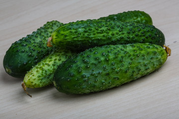 Fresh ripe cucumbers