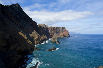 Vistas de la costa en Madeira