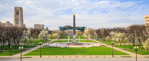 Indiana Veterans Memorial Plaza - obrazy, fototapety, plakaty