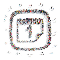 people in the shape of a calendar.