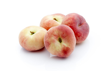 Peach on the white isolatd background.