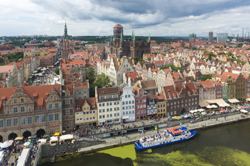Fototapeta na wymiar Aerial view of Gdansk city, Poland