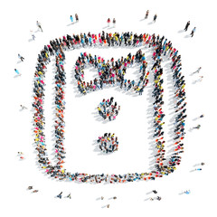  people in the shape of a shirt.