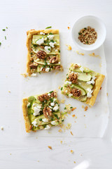 zucchini slice and mustard