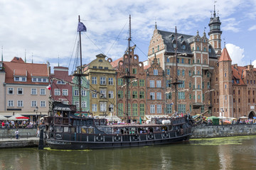 Pirate touristic ship in Gdansk, Poland