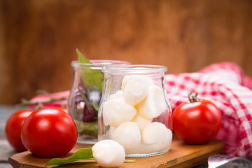 mozzarella and basilicas