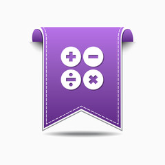Mathematical Sign Violet Vector Icon Design