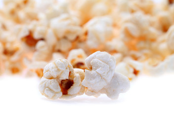 Popcorn isolated on white