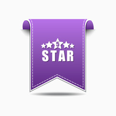 5 Star Violet Vector Icon Design