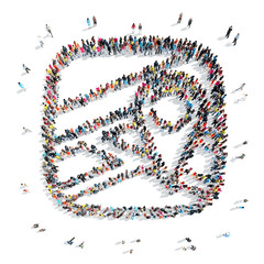 people in the shape of  location