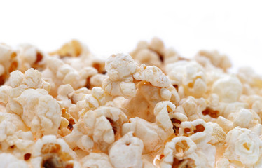 Popcorn isolated on white