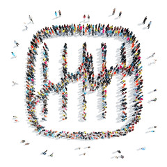 people in the shape of graphics