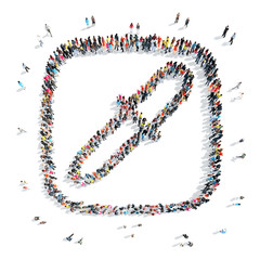  people in the shape of a pipette