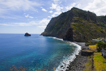 Vistas de la costa en Madeira