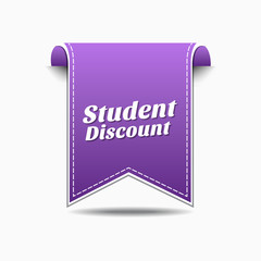 Student Discount Violet Vector Icon Design
