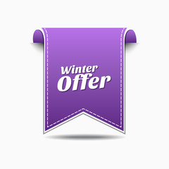 Winter Offer Violet Vector Icon Design