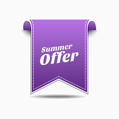 Summer Offers Violet Vector Icon Design