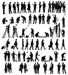 Geschäftsleute und Handwerker