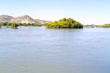 Fototapeta na wymiar River Nile near Wadi Halfa in Sudan.