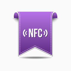NFC Sign Violet Vector Icon Design