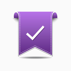 Tick Mark Violet Vector Icon Design