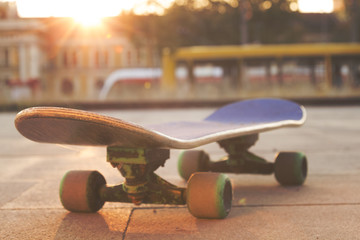 Skateboard on the street.