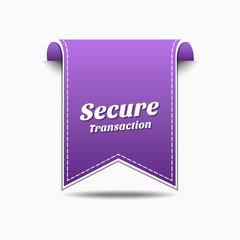 Secure Transaction Violet Vector Icon Design