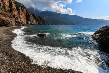 Corse, plage de Bussaglia, Serriera
